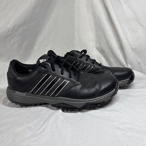 Adidas Bounce Adipower Black Leather Golf Shoe Bounce Men\'s Size 10.5 EUC F33681 main image 7